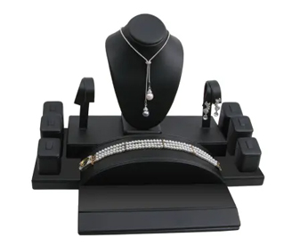 Black Jewelry Showcase Display Sets