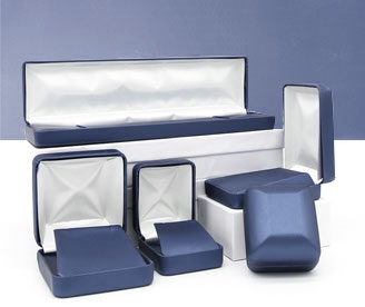 Blue Leatherette Jewelry Boxes