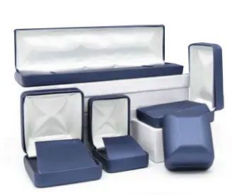 Blue Leatherette Jewelry Boxes