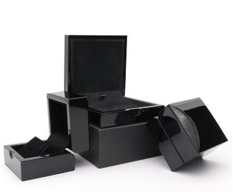 Black Gloss Wood Boxes