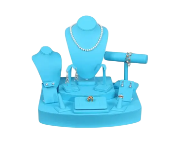 Blue Jewelry Showcase Display Sets