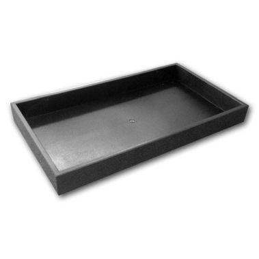 Black Plastic Stackable Full Size Jewelry Display Tray, 1" Tall
