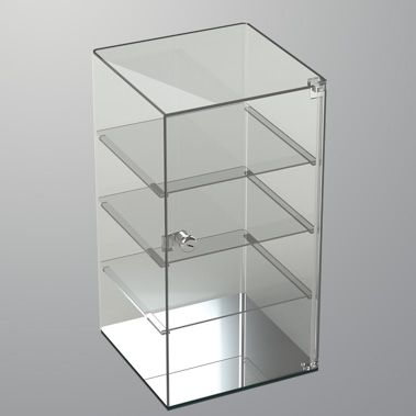 3 Shelf Clear Acrylic Rotating Display Case