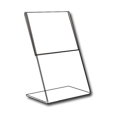 Clear Acrylic Angled Table Top Restaurant Menu Sign Holder 5-1/2" x 7"