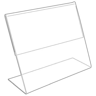 Clear Acrylic Angled Table Top Restaurant Menu Sign Holder 7" x 5-1/2" H