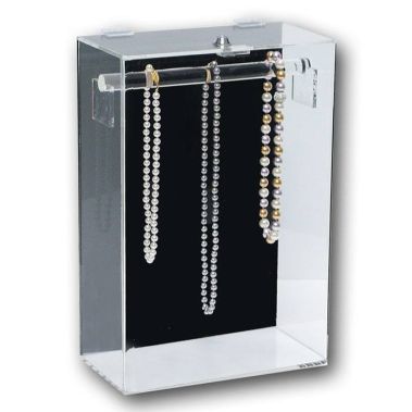 Clear Acrylic Counter-top Jewelry Necklace Display Case