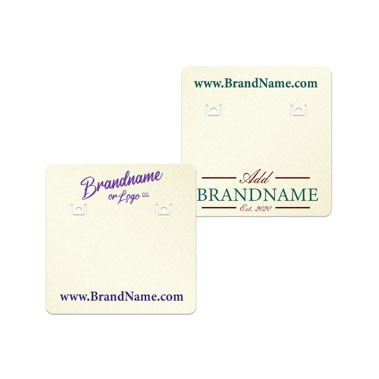 Shimmer White Gold Earring Card 1-1/2" x 1-1/2"