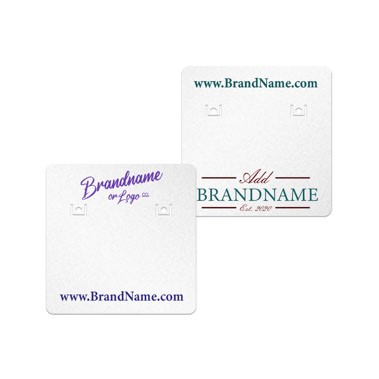 Shimmer White Earring Card 1-1/2" x 1-1/2"