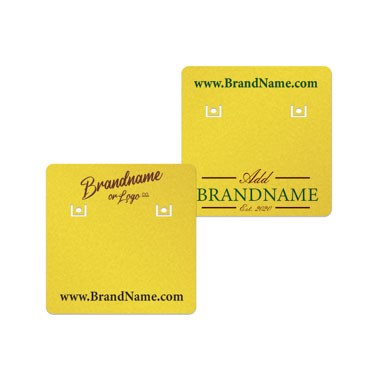 Shimmer Gold Earring Card 1-1/2" x 1-1/2"