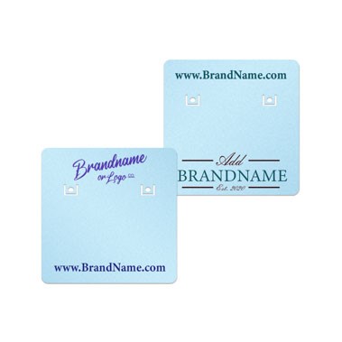 Shimmer Blue Earring Card 1-1/2" x 1-1/2"