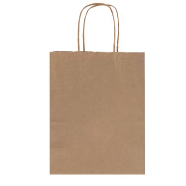 Natural Kraft Shopping Bags 8.4" x 4.5" x 10.25"