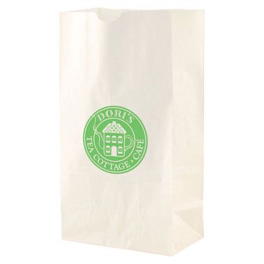 SOS White Paper Bag  6 "x 3.625" x 11"