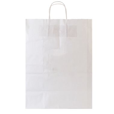 White Kraft Paper Shopping Bags 13" x 7" x 17"