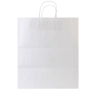 White Kraft Paper Shopping Bags 14.50" x 9" x 16.25"