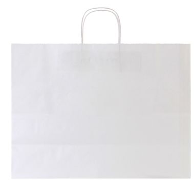 White Kraft Paper Shopping Bags 16" x 6" x 12"
