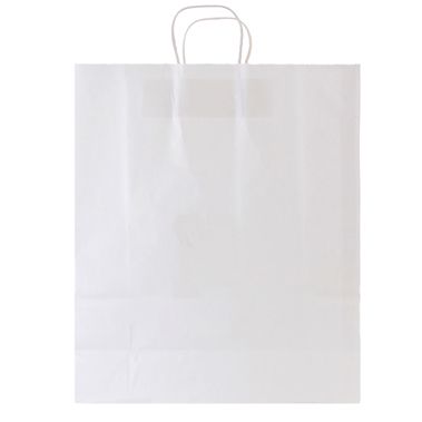 White Kraft Paper Shopping Bags 16" x 6" x 19"