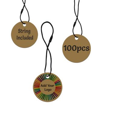 Kraft Custom Hang Tag - Circle - 1-1/2" dia. (100 per pack)