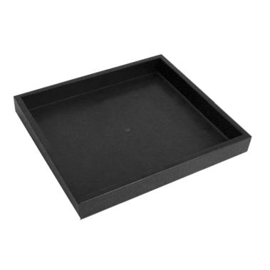 Black Stackable Plastic Tray-Half Size-1"