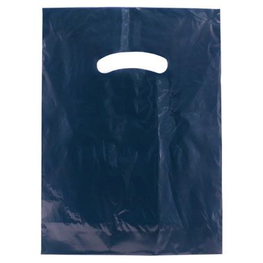 Dark Blue Gloss Die Cut Handle Bag 9" x 12" 1000pcs