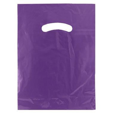Purple Gloss Die Cut Handle Bag 9" x 12" 1000pcs