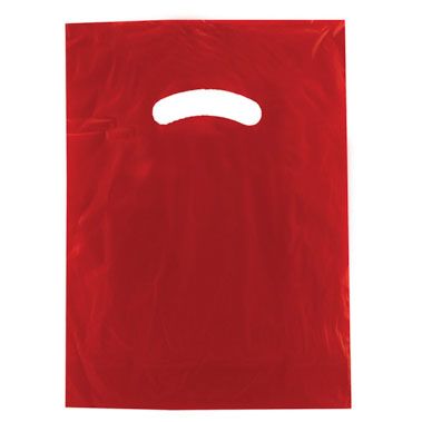Red Gloss Die Cut Handle Bag 9" x 12" 1000pcs