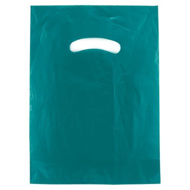 Teal Gloss Die Cut Handle Bag 9" x 12" 1000pcs