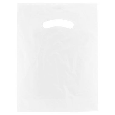 White Gloss Die Cut Handle Bag 9" x 12" 1000pcs