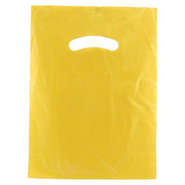 Yellow Gloss Die Cut Handle Bag 9" x 12" 1000pcs