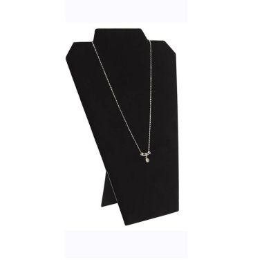 Black Velvet Jewelry Necklace Display Easel, 12-1/2" Tall