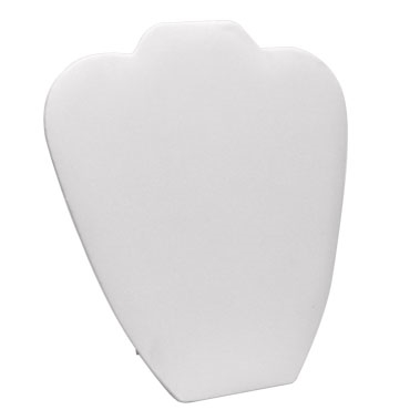 White Leatherette Jewelry Necklace Easel, 8-5/8" Tall