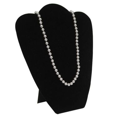 Black Velvet Jewelry Necklace Display Easel, 10-7/8" Tall