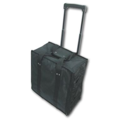 Large Jewelry Tray Carrying Case with Wheels, Holds 17 1" Trays