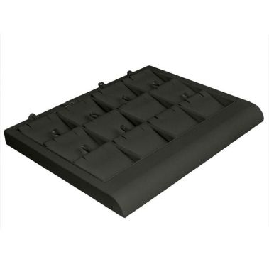 Black Leatherette Jewelry Earring / Pendant Display Tray