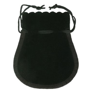 Black Velour Jewelry Gift Pouches, 3-1/2" x 3", 12 Per Pack