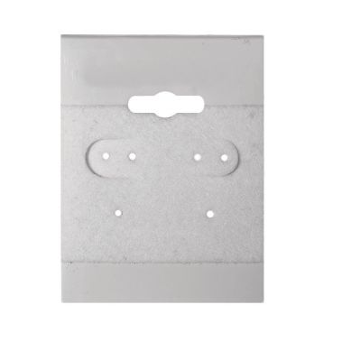 White 1-1/2" x 2" Jewelry Earring Hanging Hole Cards, 100 Per Pack