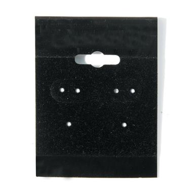 Black 1-1/2" x 2" Jewelry Earring Hanging Hole Cards, 100 Per Pack