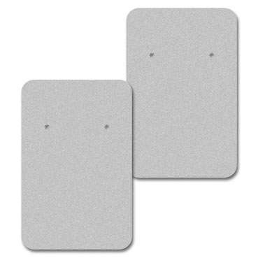 Matte Grey Jewelry Card 2" x 3" Rounded Corner