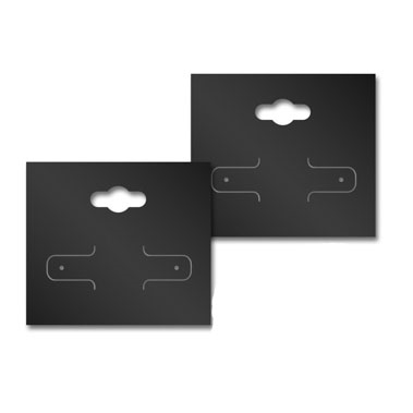 Black Earring Card With Keyhole 2-1/8" x 1-7/8"