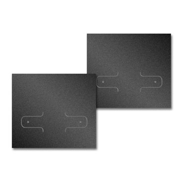 Shimmer Black Hoop Earring Black Card 2-1/8" x 1-7/8"