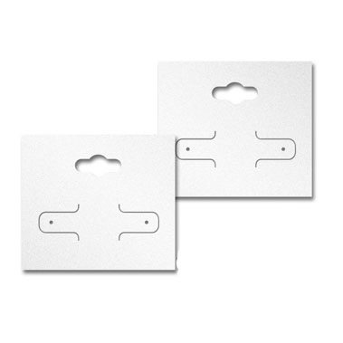 Shimmer White Earring Card With Keyhole 2-1/8" x 1-7/8"
