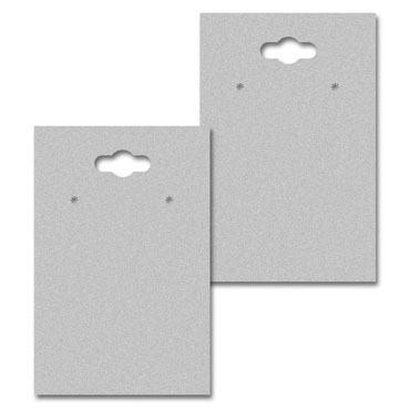 Hanging Matte Grey Earring Card 2" x 3"