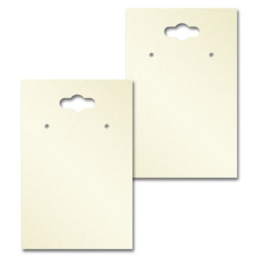 Hanging Shimmer White Gold Steel Earring Card 2" x 3"