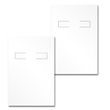 Matte White Hoop Earring Card 2" x 3"