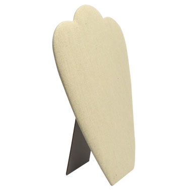 Beige Linen Jewelry Necklace Easel, 10-7/8" Tall