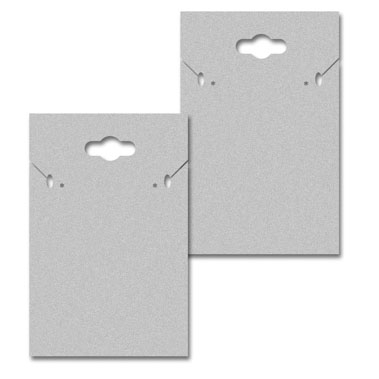 Hanging Matte Grey Custom Necklace and Earring Card 2" x 3"