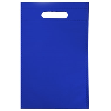 8-3/8" x 12" Reusable Blue Fabric Handle Gift Shopping Bags