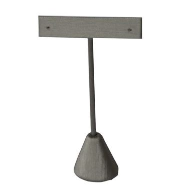 Steel Grey Leatherette Jewelry Earring T Stand, 4-3/4" Tall