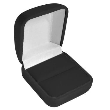 Black Flocked Velour Jewelry Ring Gift Boxes