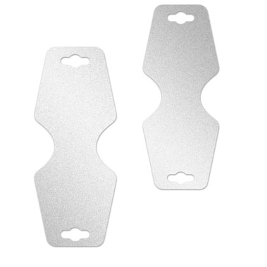 Shimmer Silver Folding Necklace / Bracelet Card 2-1/2" x 5"
