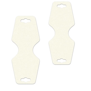 Shimmer White Gold Folding Necklace / Bracelet Card 2-1/2" x 5"